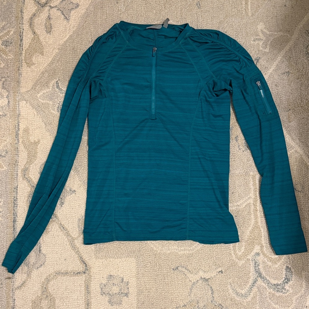 Athleta Teal/Green Quarter Zip-Up Top